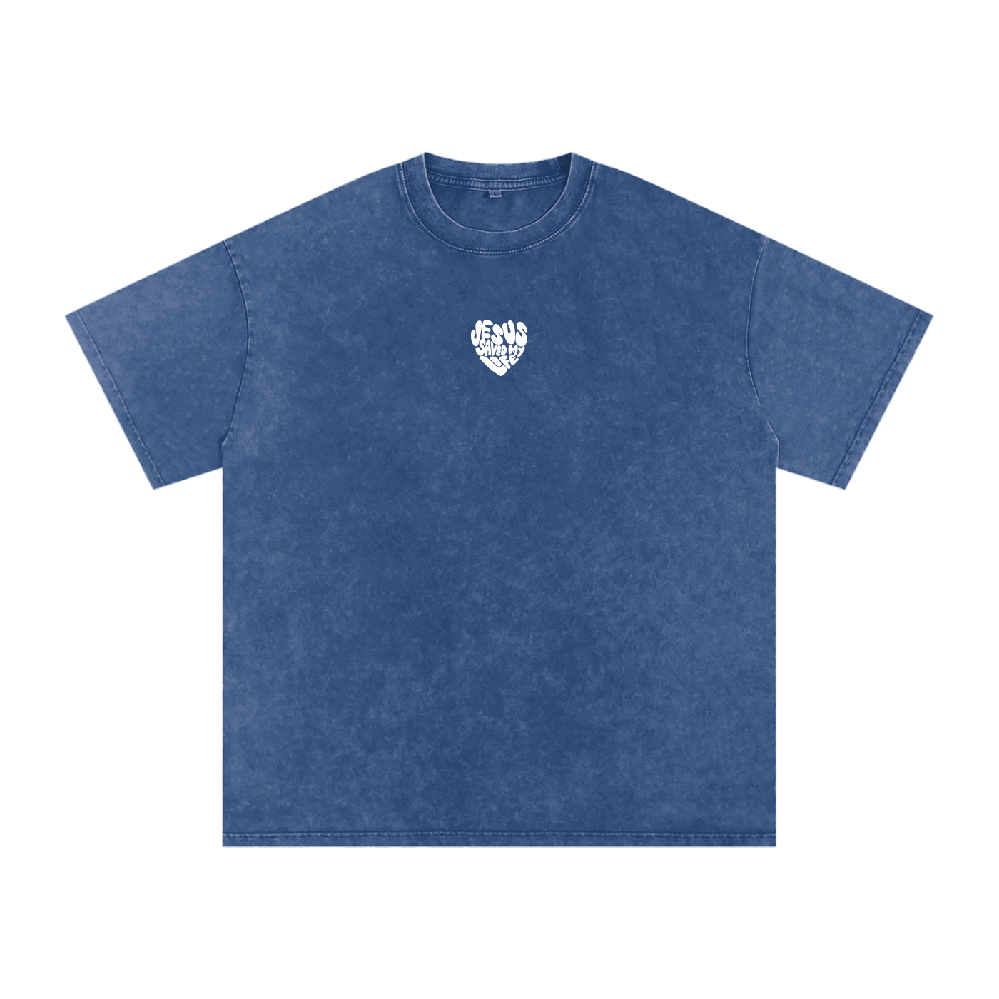 “Jesus Saved My Life” Washed Oversized Cotton T-Shirt