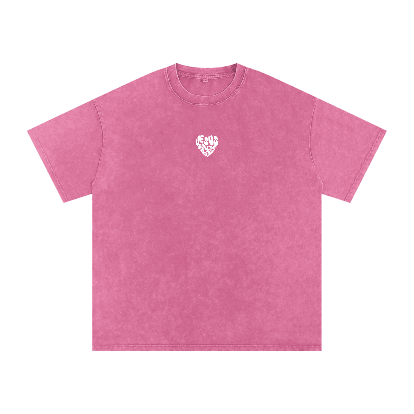 “Jesus Runs The Bay” Washed Oversized Cotton T-Shirt
