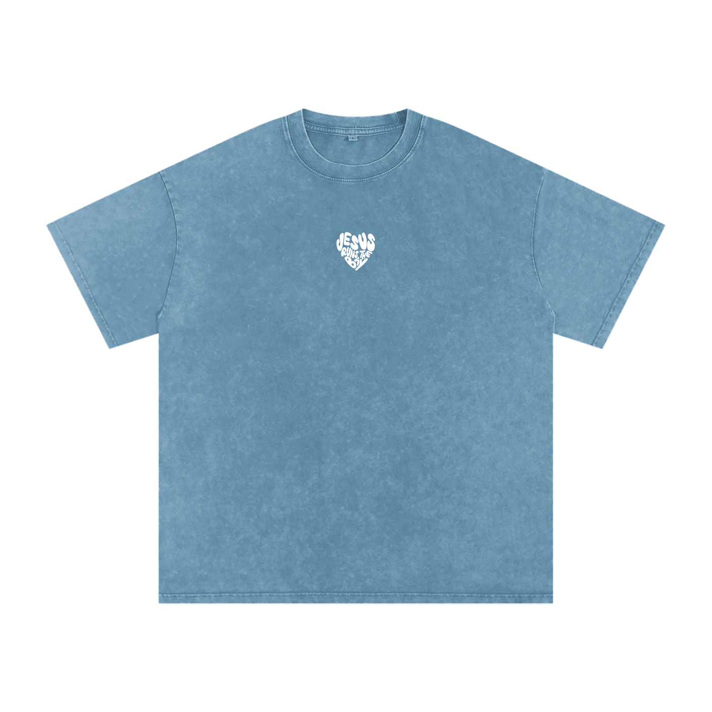 “Jesus Runs The Bay” Washed Oversized Cotton T-Shirt