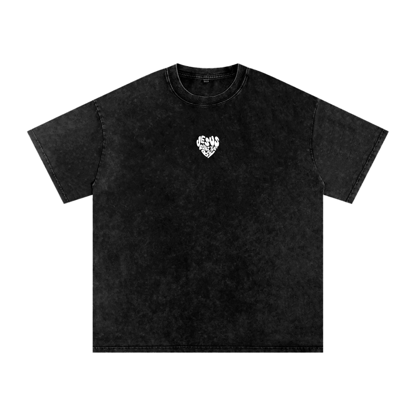 “Jesus Runs The Bay” Washed Oversized Cotton T-Shirt