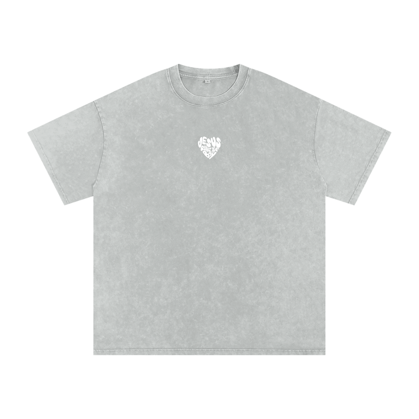 “Jesus Runs The Bay” Washed Oversized Cotton T-Shirt
