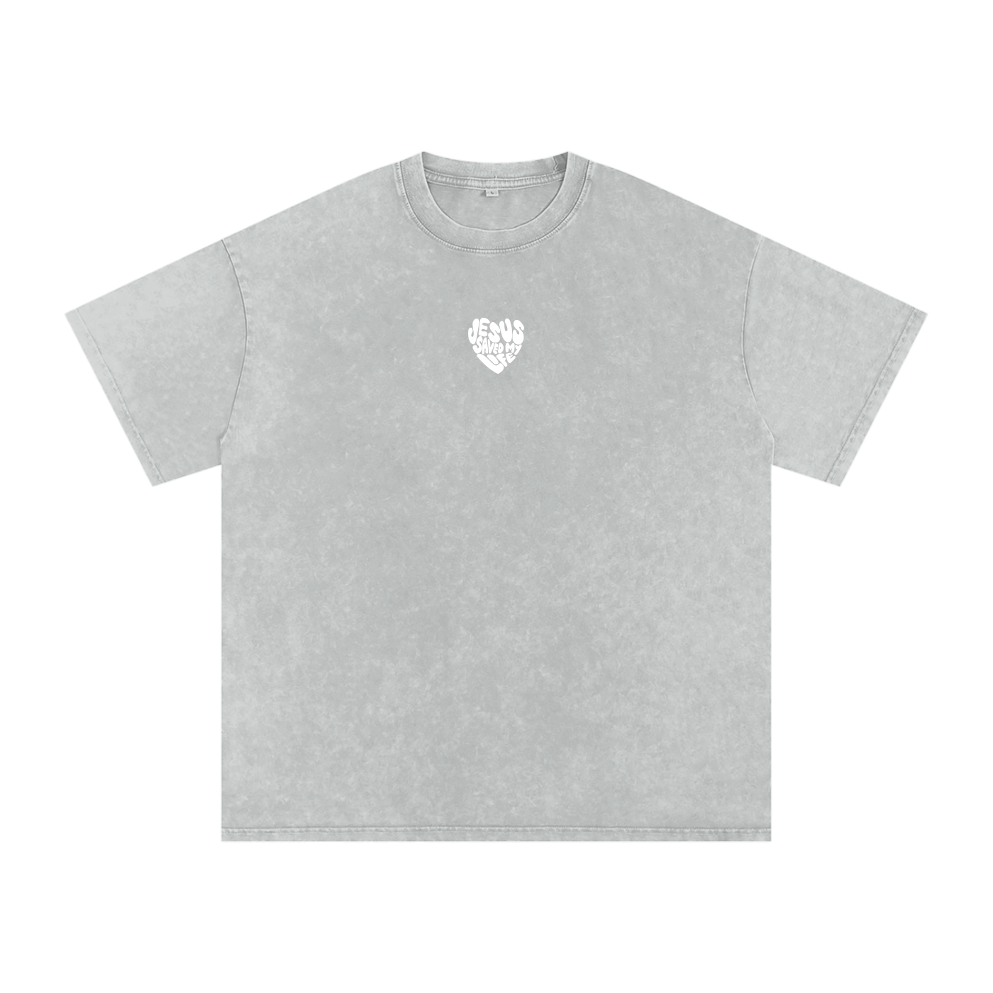 “Jesus Saved My Life” Washed Oversized Cotton T-Shirt