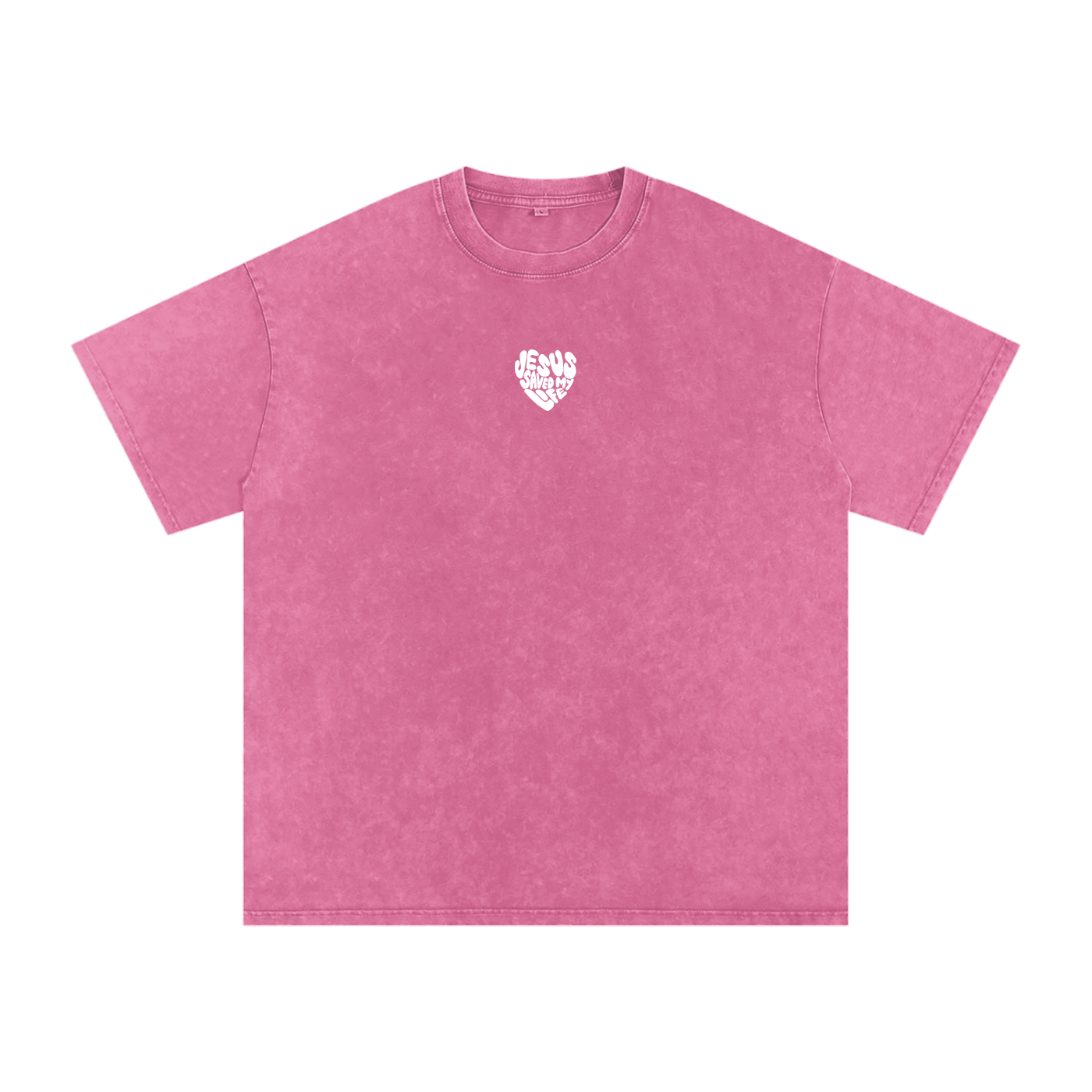 “Jesus Saved My Life” Washed Oversized Cotton T-Shirt