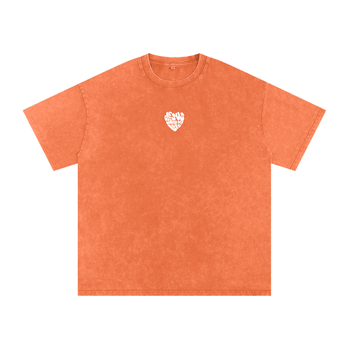 “Jesus Saved My Life” Washed Oversized Cotton T-Shirt