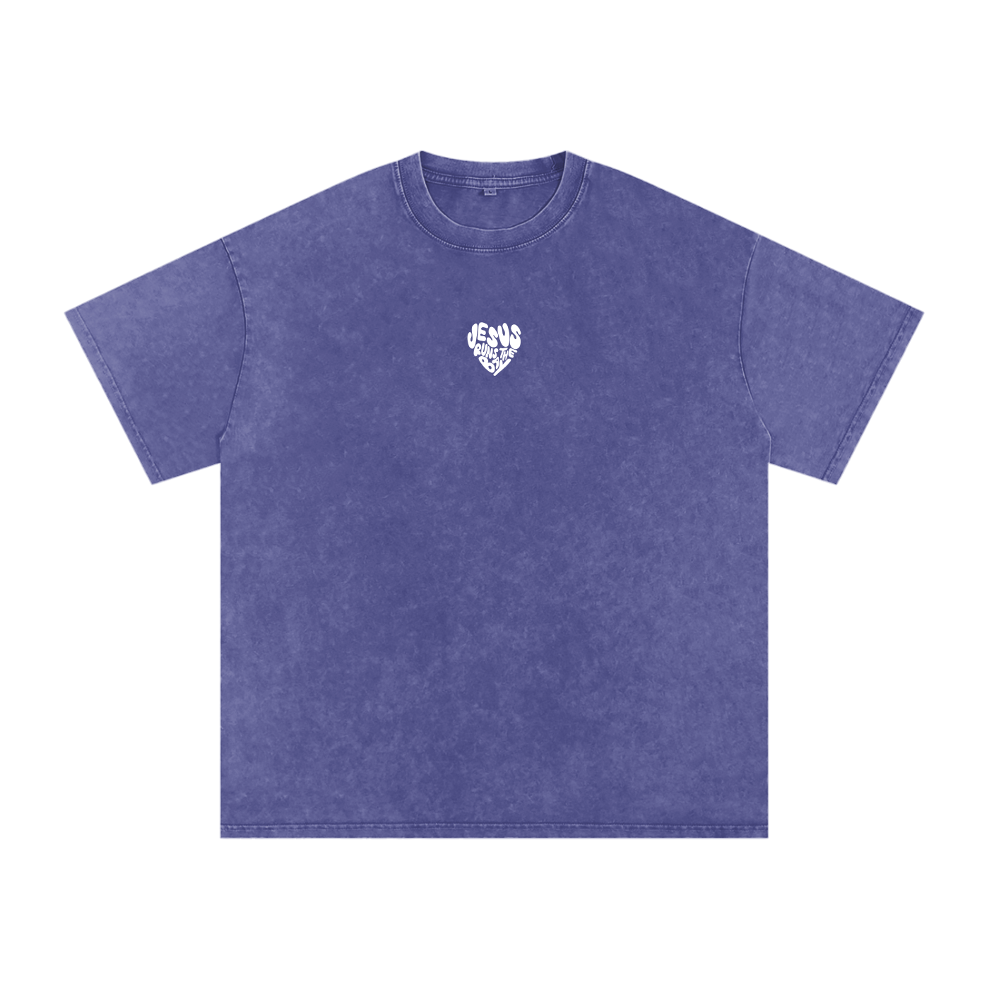 “Jesus Runs The Bay” Washed Oversized Cotton T-Shirt