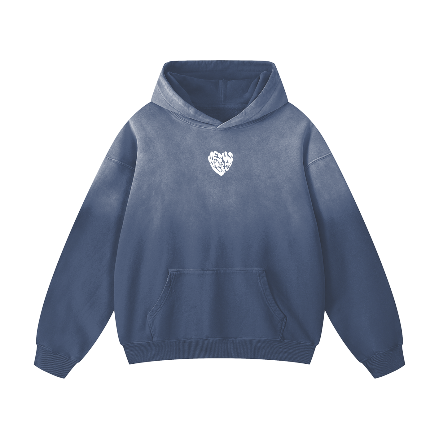 “Jesus Saved My Life” Heavyweight Sunfade Oversized Hoodie