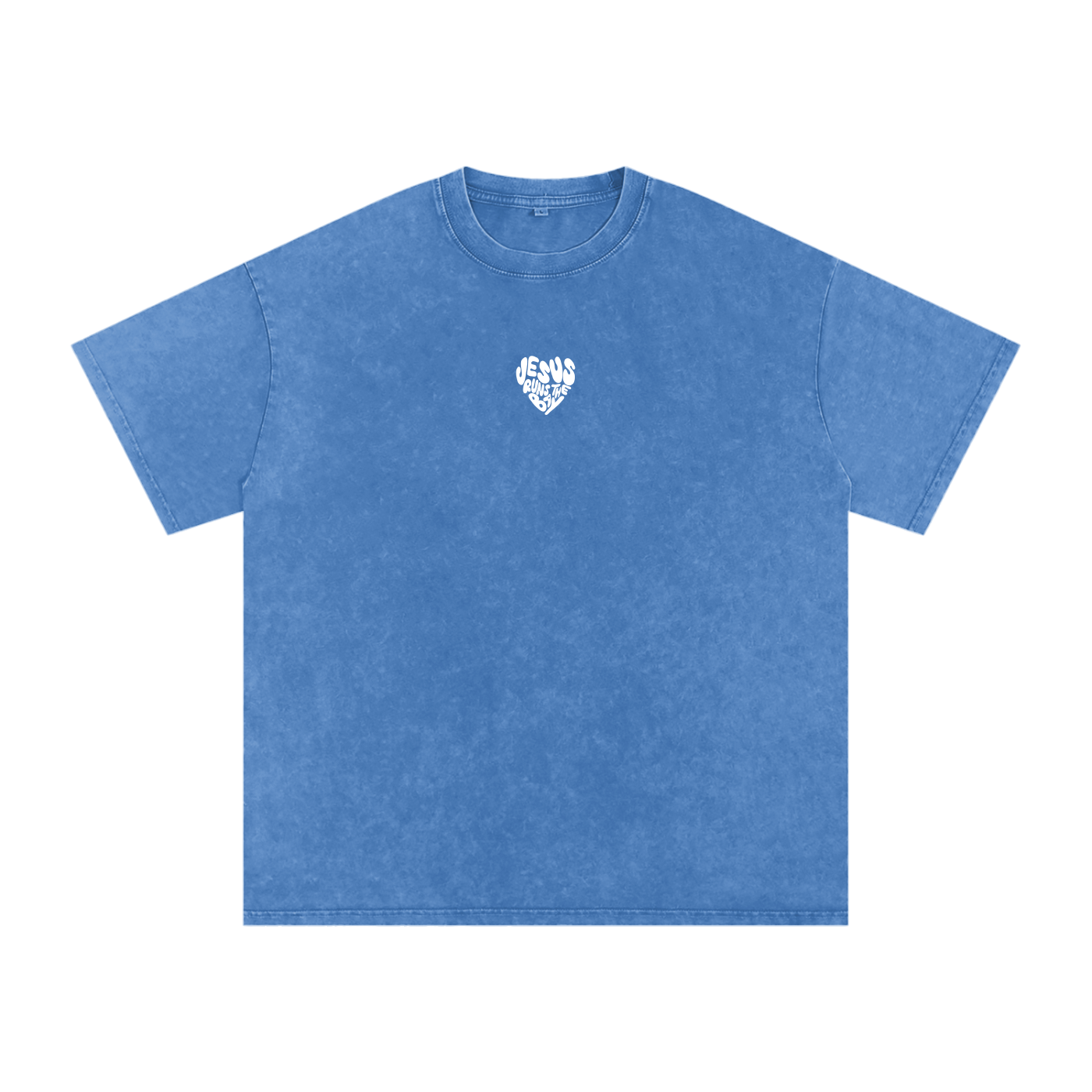 “Jesus Runs The Bay” Washed Oversized Cotton T-Shirt