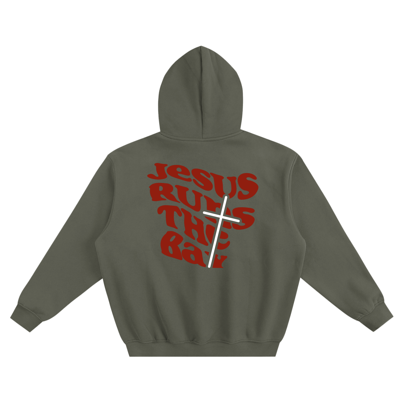 “Jesus Runs The Bay” Fleeced Boxy Hoodie