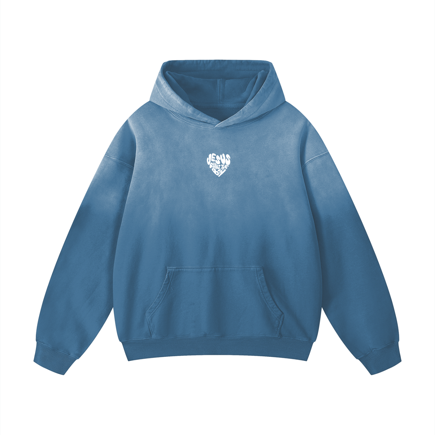 “Jesus Runs The Bay” Heavyweight Sunfade Oversized Hoodie