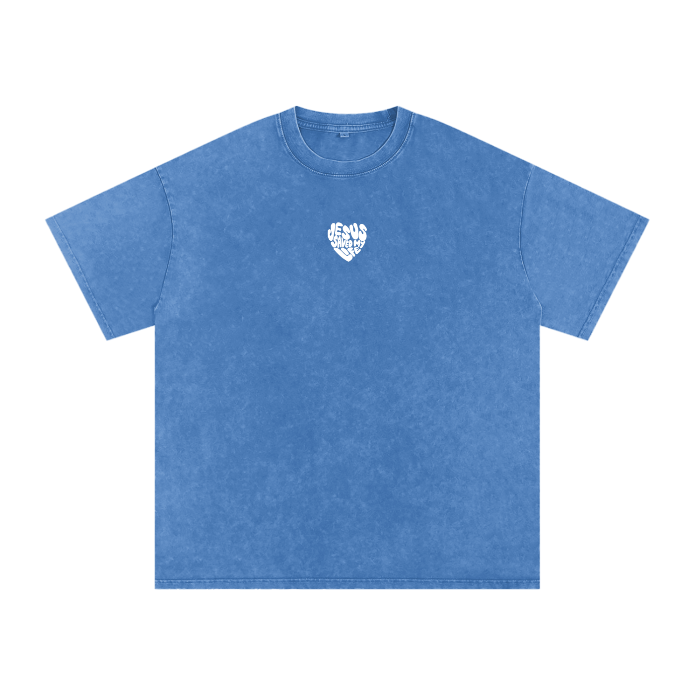 “Jesus Saved My Life” Washed Oversized Cotton T-Shirt