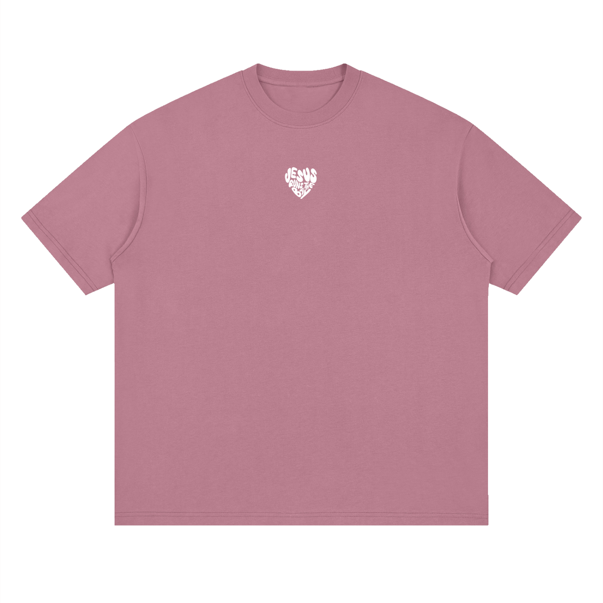 Minimal “Jesus Runs The Bay” Loose Drop Shoulder T-Shirt