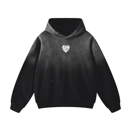 “Jesus Saved My Life” Heavyweight Sunfade Oversized Hoodie
