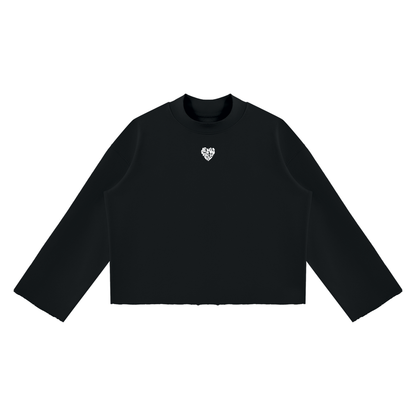 “Jesus Runs The Bay” Mock Neck Boxy Sweatshirt