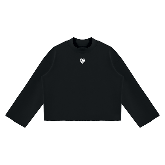 “Jesus Runs The Bay” Mock Neck Boxy Sweatshirt