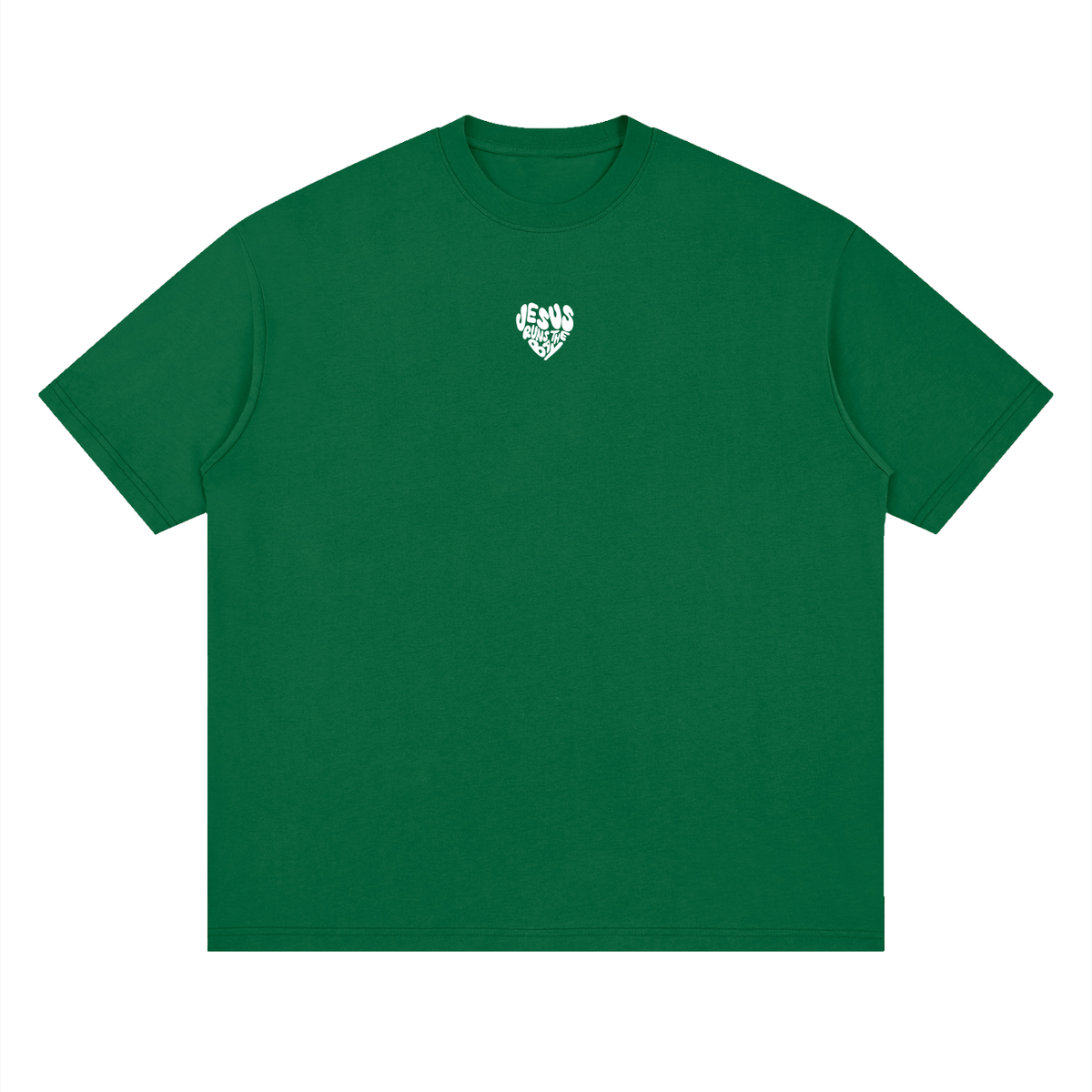 Minimal “Jesus Runs The Bay” Loose Drop Shoulder T-Shirt