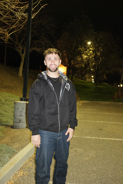 “Jesus Saved My Life” Black Zip-Up Hoodie