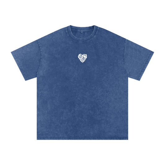 “Jesus Runs The Bay” Washed Oversized Cotton T-Shirt