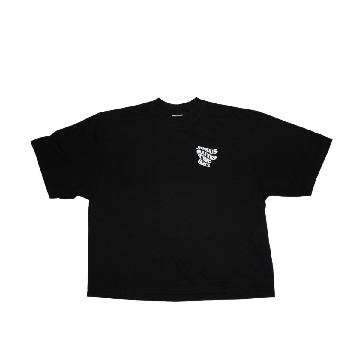 *PRE-ORDER* “Jesus Runs The Bay" Black Oversized T-shirt