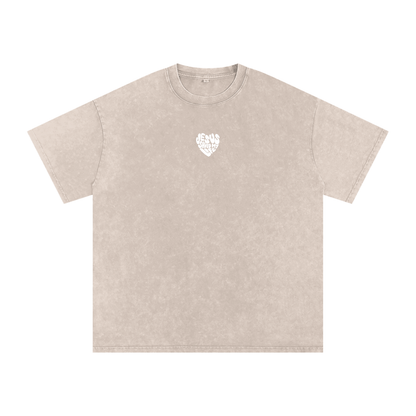 “Jesus Saved My Life” Washed Oversized Cotton T-Shirt
