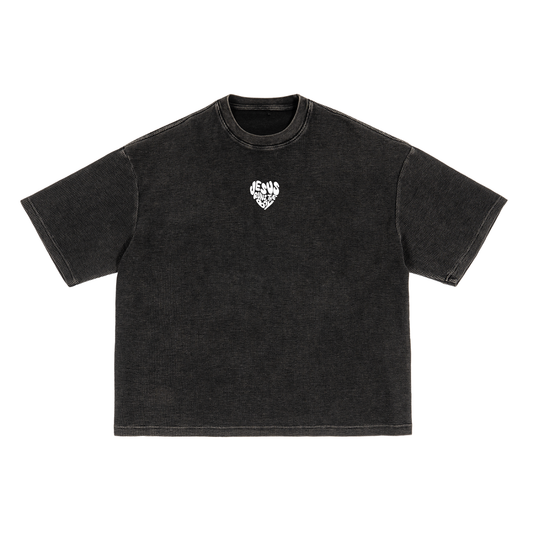 “Jesus Runs The Bay” Waffle Washed Boxy T-Shirt