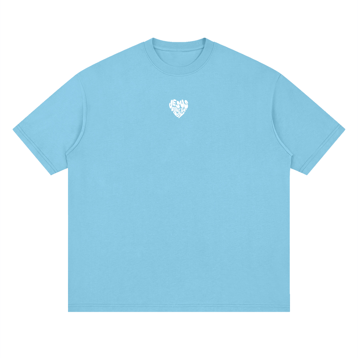 Minimal “Jesus Runs The Bay” Loose Drop Shoulder T-Shirt