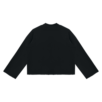 “Jesus Runs The Bay” Mock Neck Boxy Sweatshirt