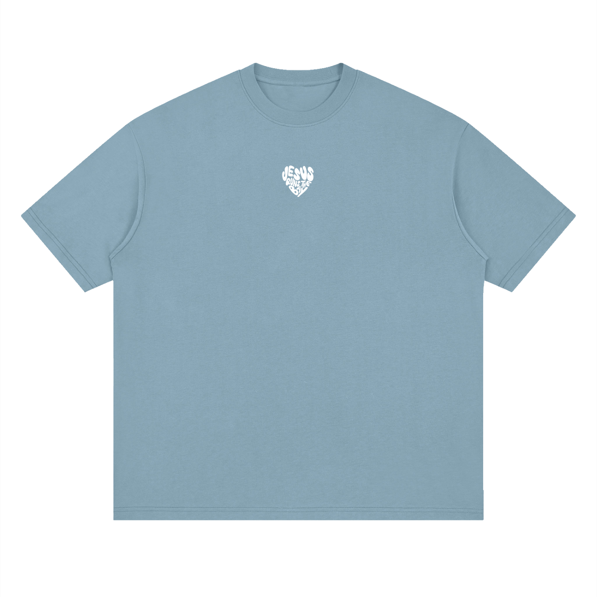 Minimal “Jesus Runs The Bay” Loose Drop Shoulder T-Shirt